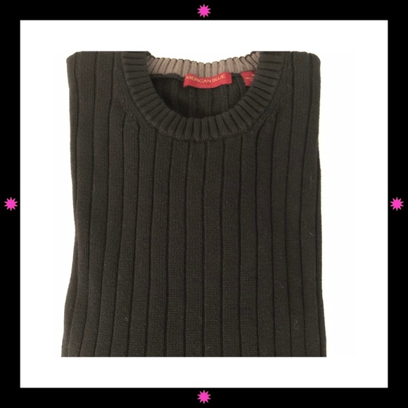 MEN'S BLACK SWEATER BY AMERICAN BLUE XL - Picture 4 of 8